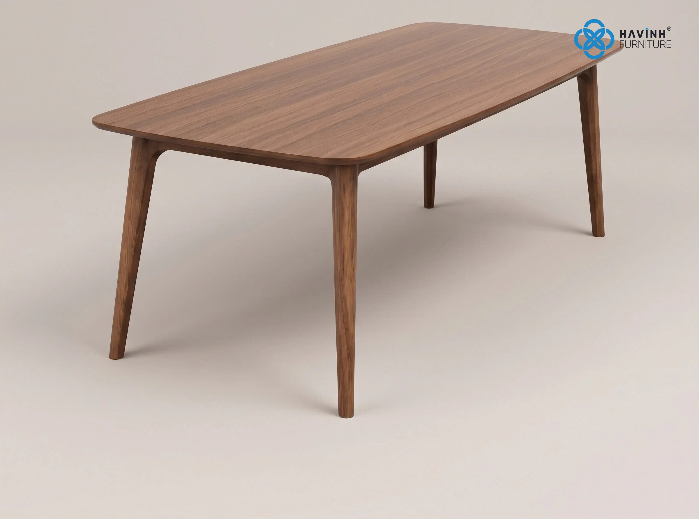 Bàn Ăn Gỗ Tự Nhiên Chân Tối Giản Scandinavian BA-04