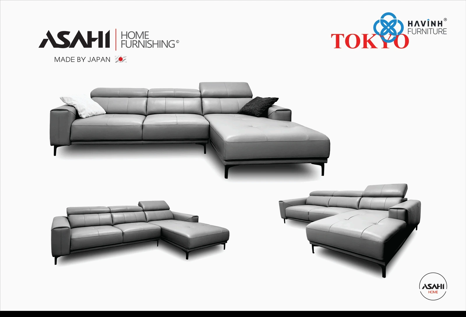 Sofa Da Góc Chữ L Cao Cấp Asahi OSAKA SF-01